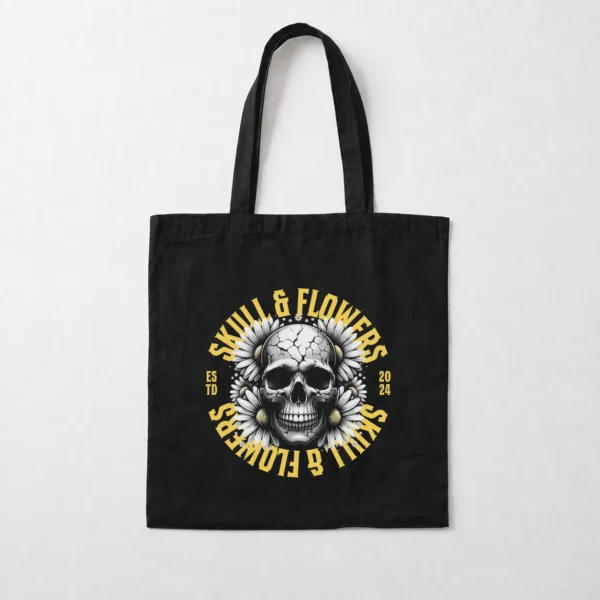 توت بگ جمجمه طرح Skull & Flowers کد 27607