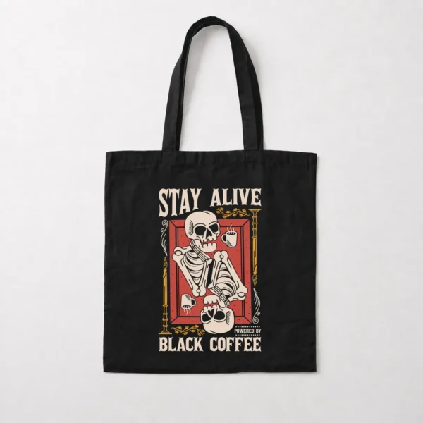 توت بگ جمجمه طرح Stay Alive Black Coffee کد 28360