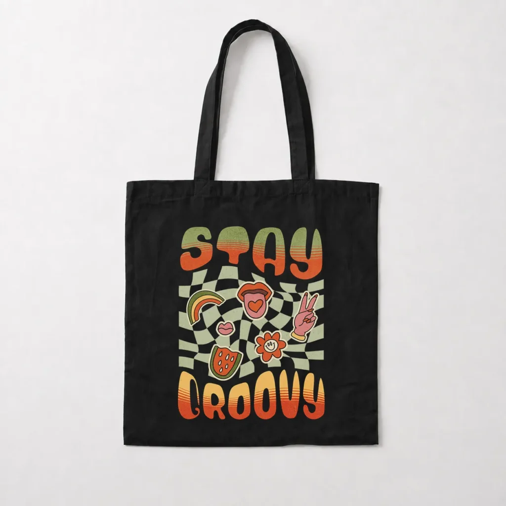 توت بگ رترو طرح Stay Groovy کد 28368