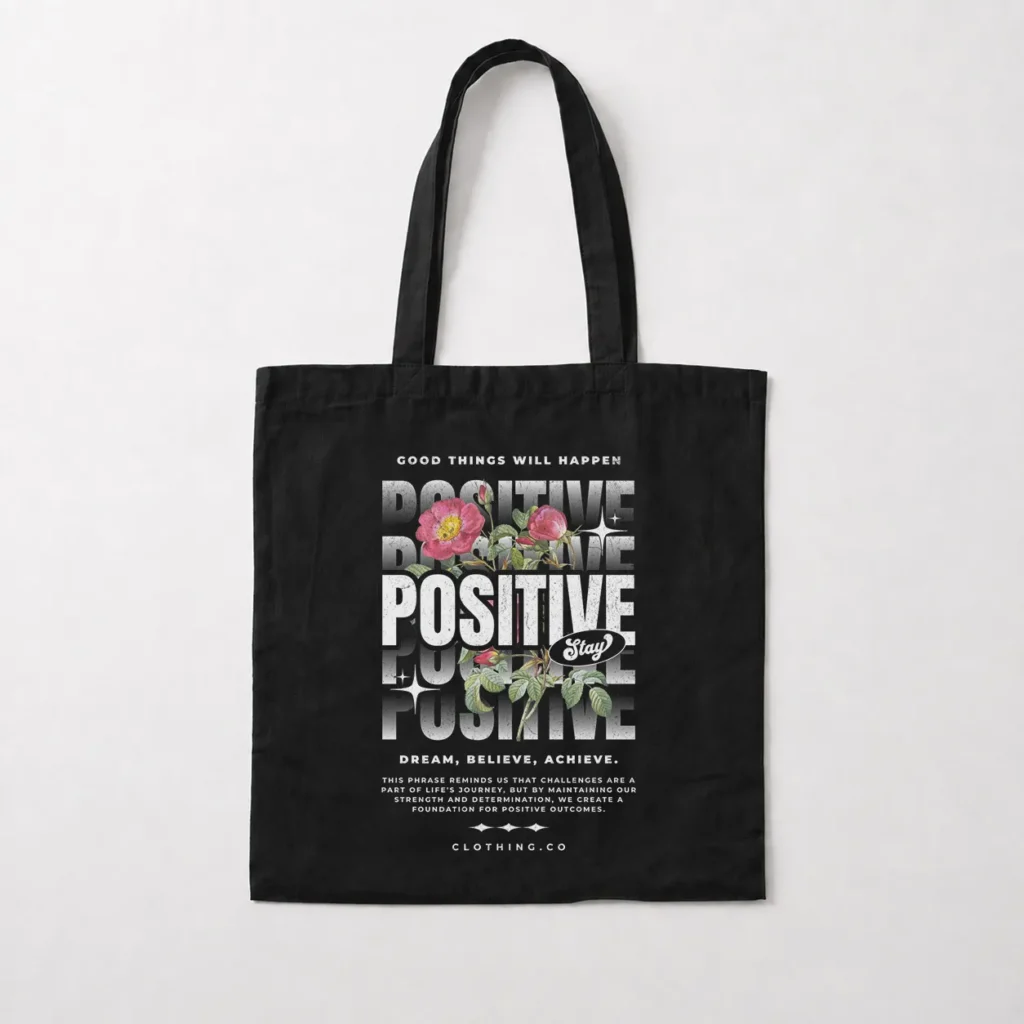 توت بگ انگیزشی طرح Stay Positive کد 28376
