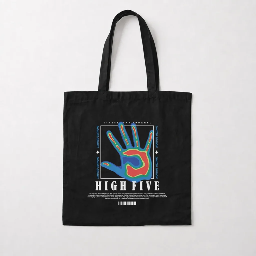 توت بگ دست رنگی طرح High Five کد 28590