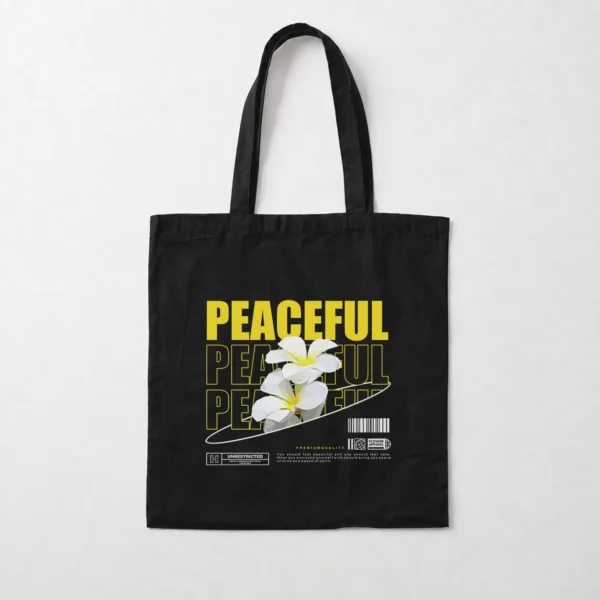 توت بگ گل سفید طرح Peaceful کد 28722