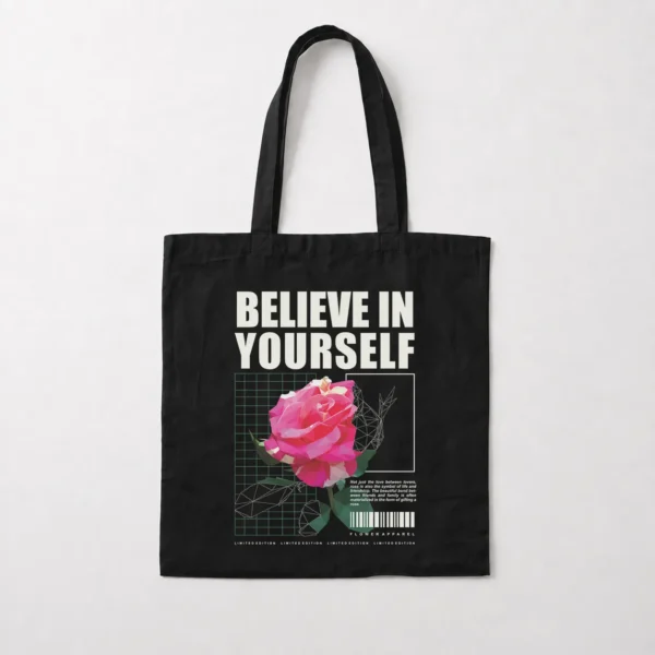 توت بگ گل رز طرح Believe In Yourself کد 28734