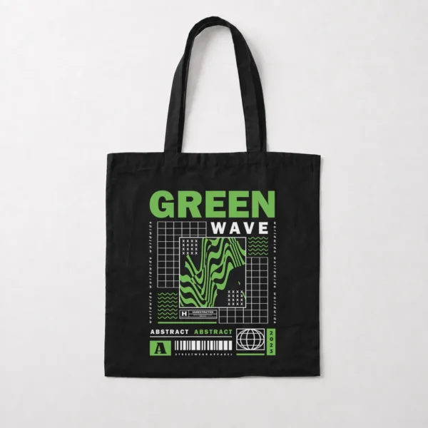 توت بگ آبستره طرح Green Wave کد 28786