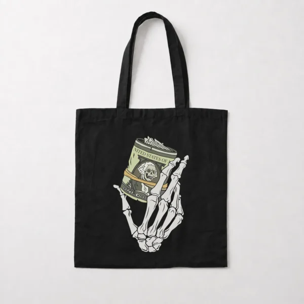توت بگ طرح اسکلت و اسکناس دلار (Skeleton Dollar) کد 30845