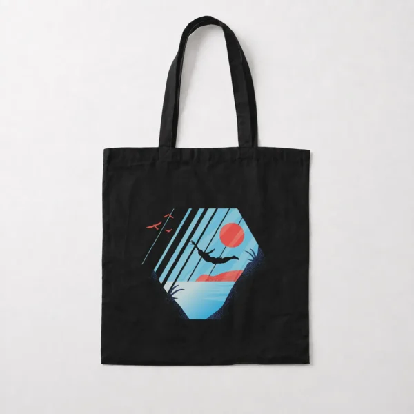 توت بگ طرح پرنده و غروب هندسی (Geometric Sunset Bird) کد 30859