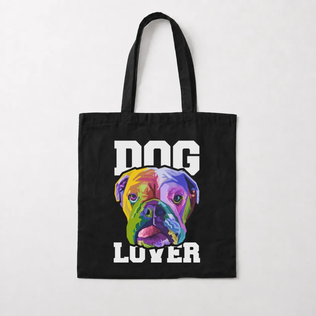 توت بگ سگ بولداگ طرح رنگارنگ Dog Lover کد 30901