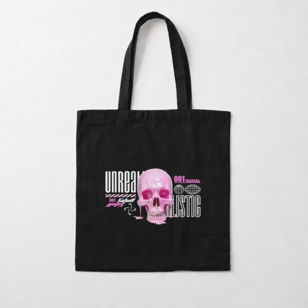 توت بگ جمجمه طرح صورتی نئونی (Neon Pink Skull) کد 31188