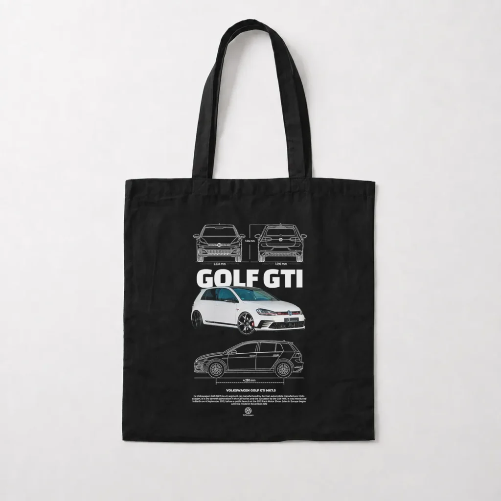 توت بگ فولکس واگن گلف GTI طرح سفید کد 31489