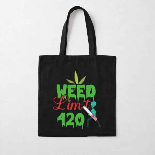 توت بگ نوشته Weed Limit 420 طرح فضایی کد 31550