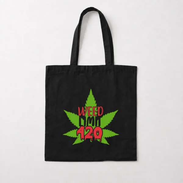 توت بگ نوشته Weed Limit 420 طرح برگ سبز کد 31552