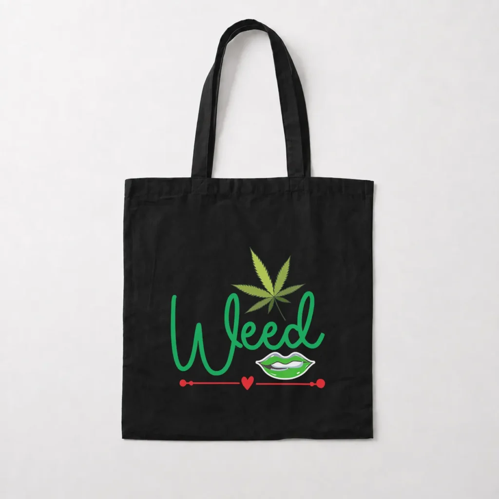 توت بگ نوشته Weed طرح لب سبز کد 31561