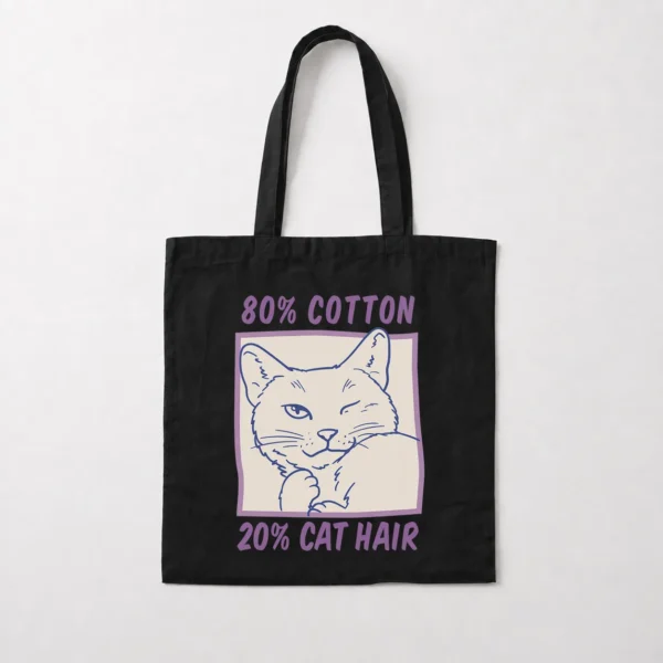 توت بگ گربه طرح 80% Cotton 20% Cat Hair کد 32327