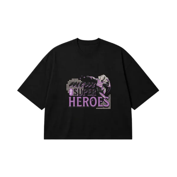تیشرت باکسی مادر ابرقهرمان طرح Mom Super Heroes کد 24181
