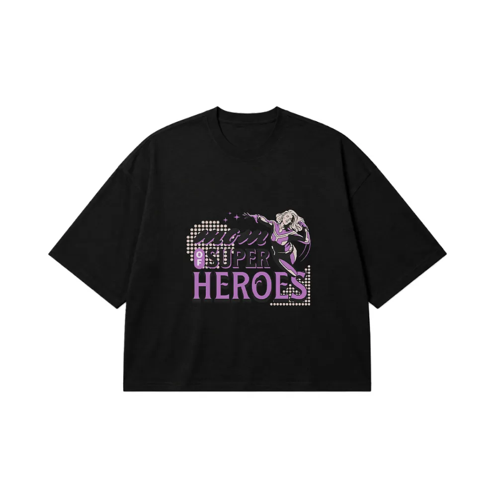 تیشرت باکسی مادر ابرقهرمان طرح Mom Super Heroes کد 24181