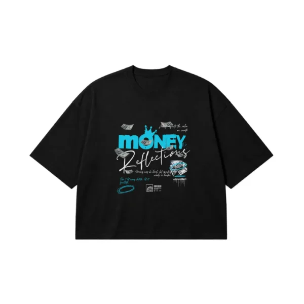 تیشرت باکسی پول طرح Money Reflections کد 24216