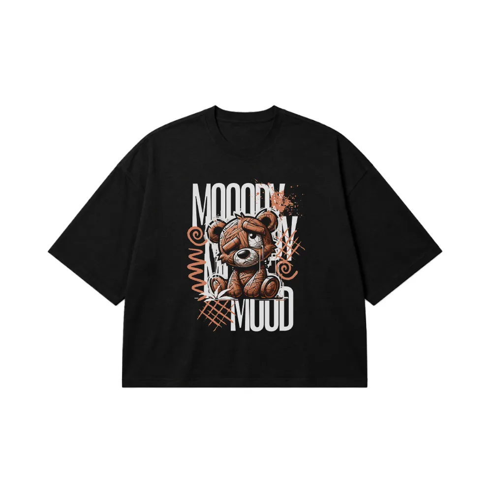 تیشرت باکسی خرس طرح Moody Bear کد 24260