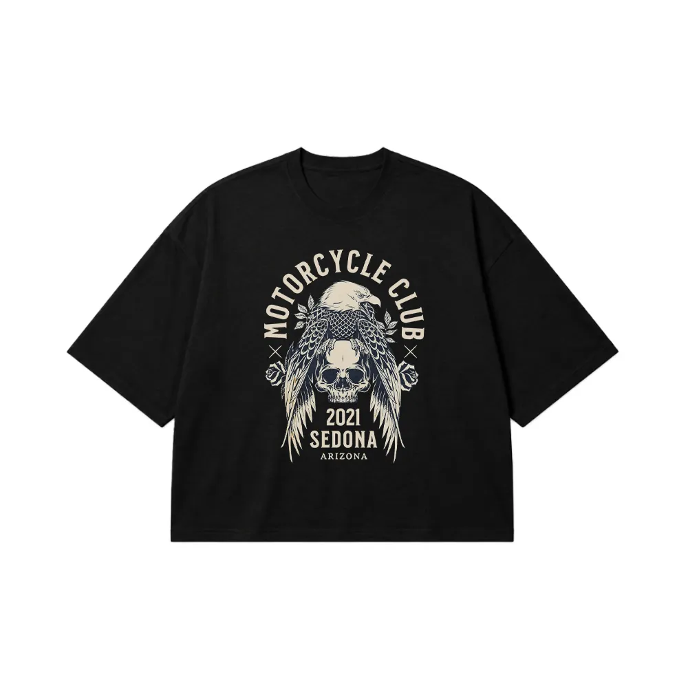 تیشرت باکسی موتورسواری طرح Motorcycle Club Sedona کد 24319