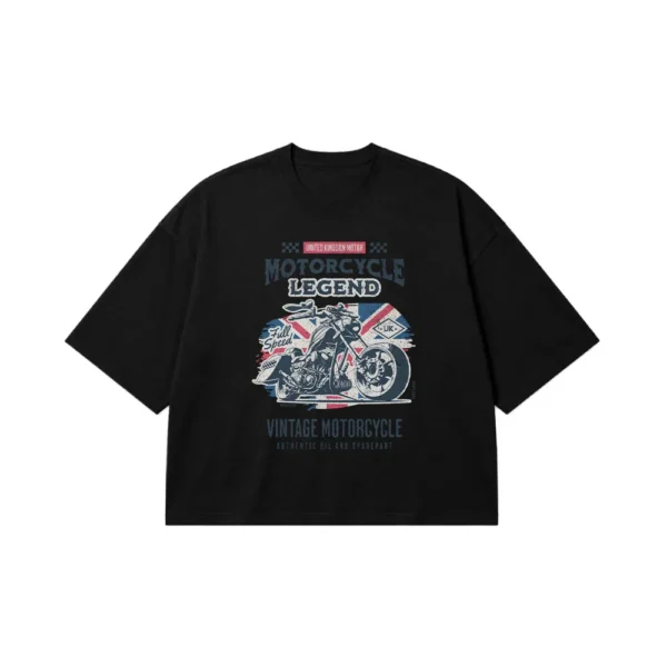 تیشرت باکسی موتورسواری طرح Motorcycle Legend کد 24323