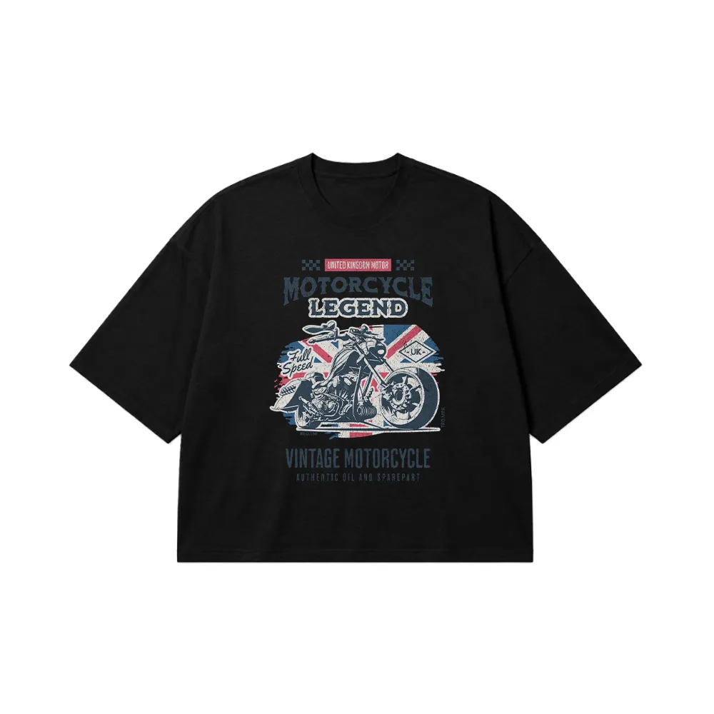 تیشرت باکسی موتورسواری طرح Motorcycle Legend کد 24323