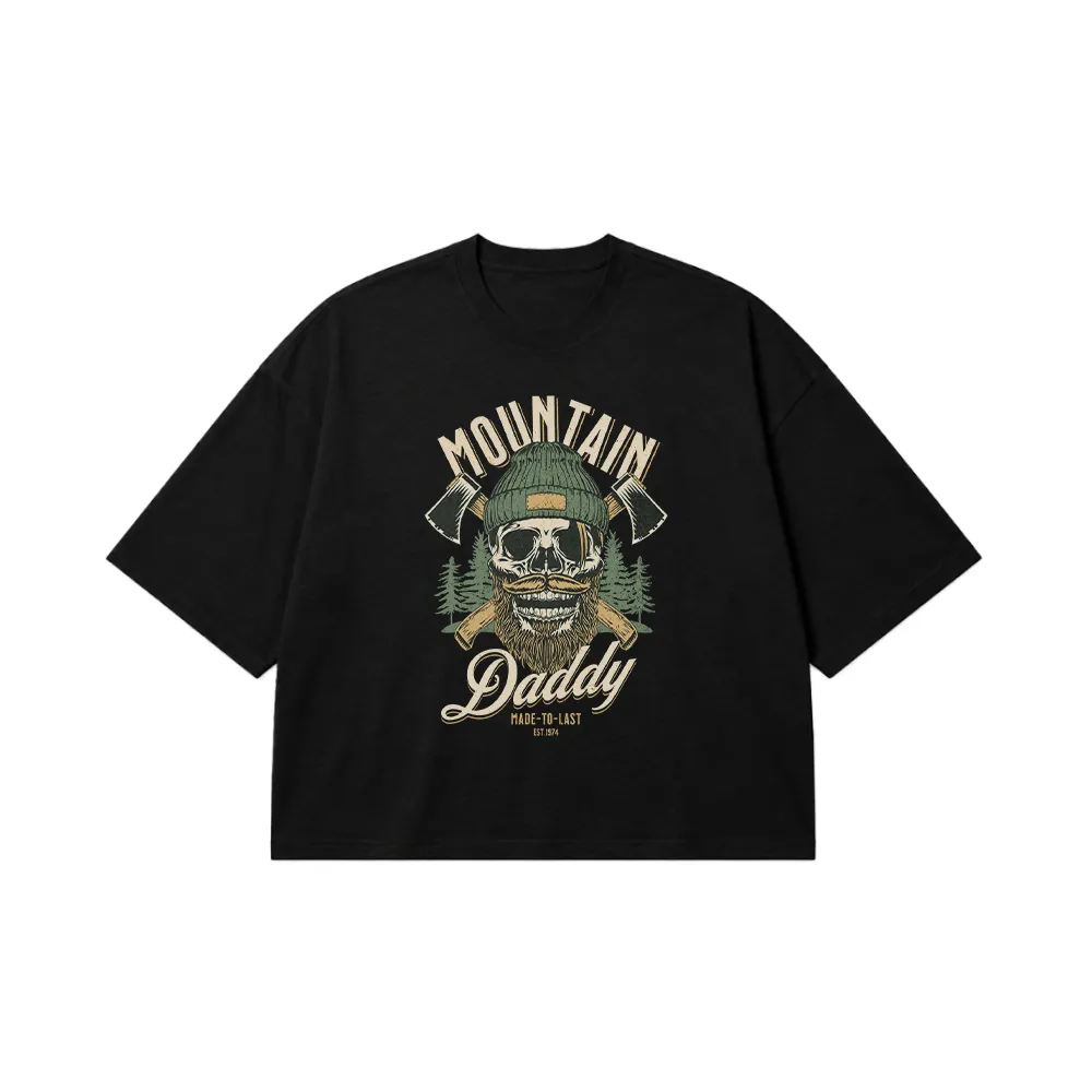 تیشرت باکسی پدر کوهنورد طرح Mountain Daddy کد 24334