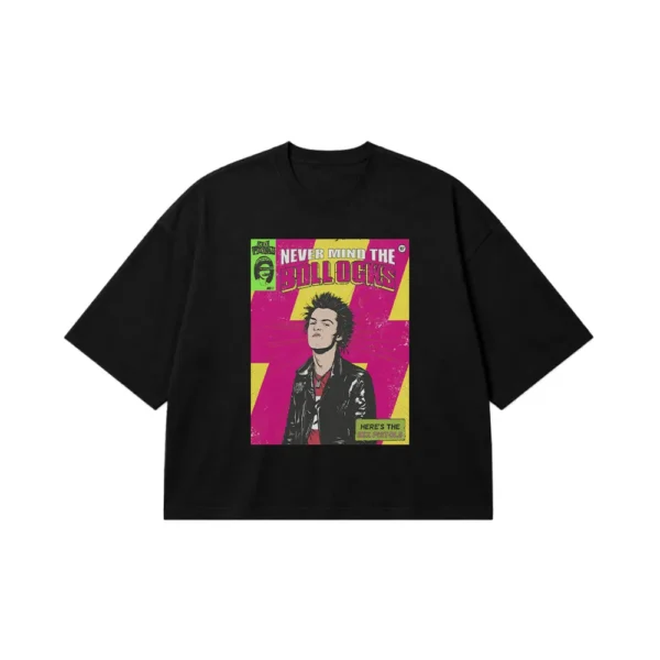 تیشرت باکسی گروه Sex Pistols طرح Never Mind the Bollocks کد 24651