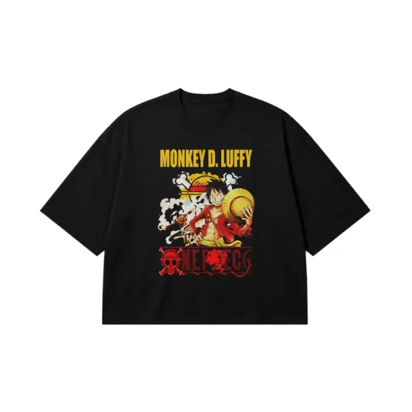 تیشرت باکسی انیمه وان پیس طرح مانکی دی لوفی (Monkey D. Luffy) کد 24694