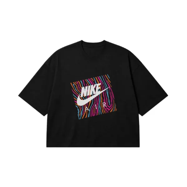 تیشرت باکسی نایکی طرح ببری رنگی (Nike Air) کد 24789
