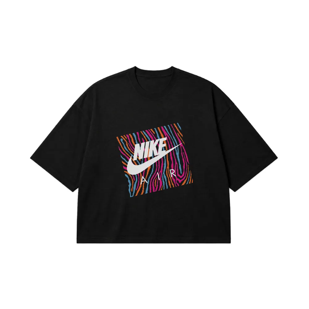 تیشرت باکسی نایکی طرح ببری رنگی (Nike Air) کد 24789