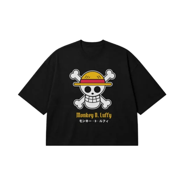 تیشرت باکسی انیمه وان پیس طرح لوفی (Monkey D. Luffy) کد 24946