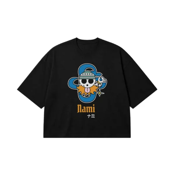 تیشرت باکسی انیمه وان پیس طرح نامی (Nami) کد 24948