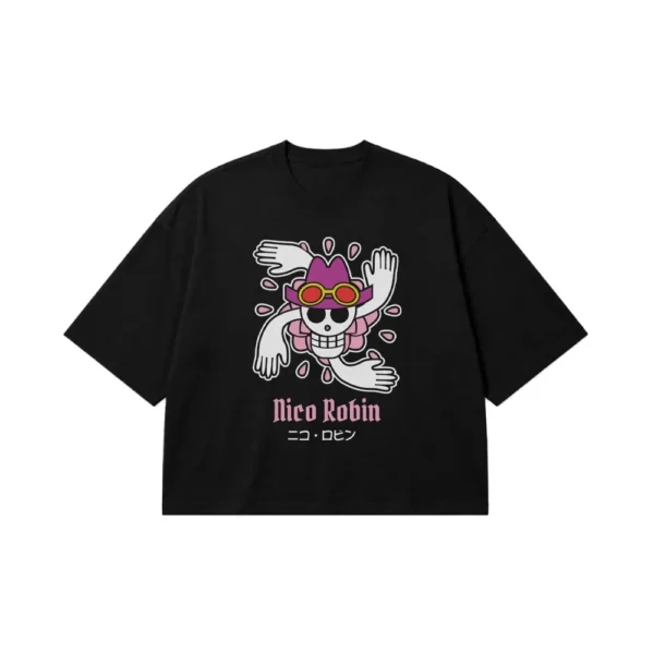 تیشرت باکسی انیمه وان پیس طرح نیکو روبین (Nico Robin) کد 24949
