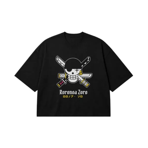 تیشرت باکسی انیمه وان پیس طرح زورو (Roronoa Zoro) کد 24954