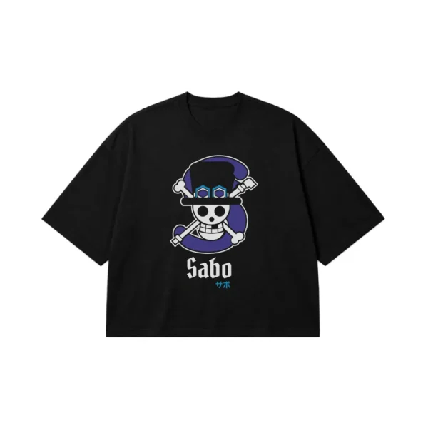 تیشرت باکسی انیمه وان پیس طرح سابو (Sabo) کد 24955