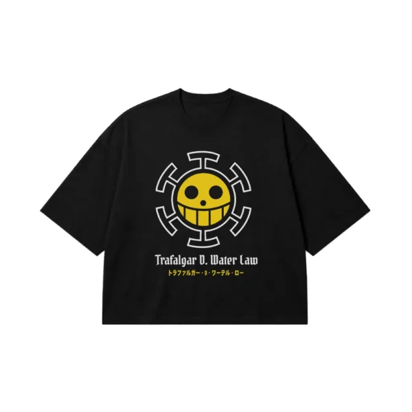 تیشرت باکسی انیمه وان پیس طرح ترافالگار لا (Trafalgar Law) کد 24964