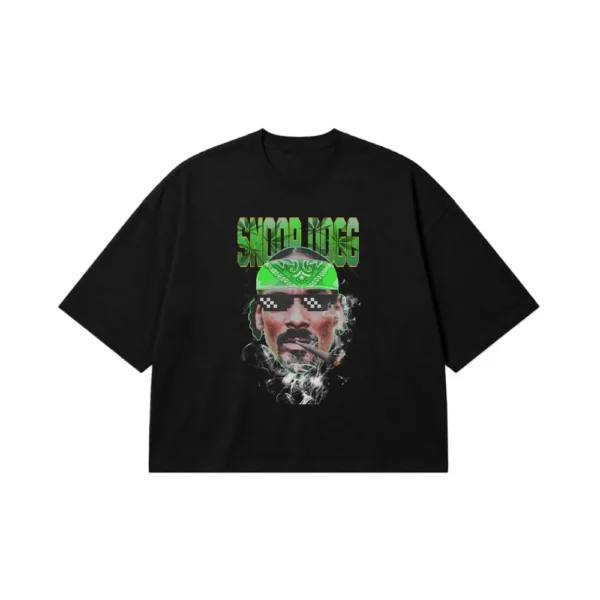 تیشرت باکسی اسنوپ داگ طرح پرتره سبز (Snoop Dogg) کد 25083