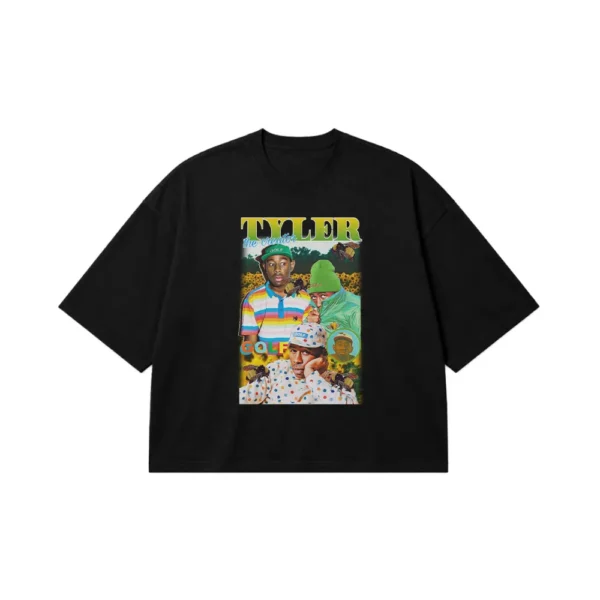 تیشرت باکسی تایلر د کریتور طرح گلف رنگی (Tyler, The Creator) کد 25095