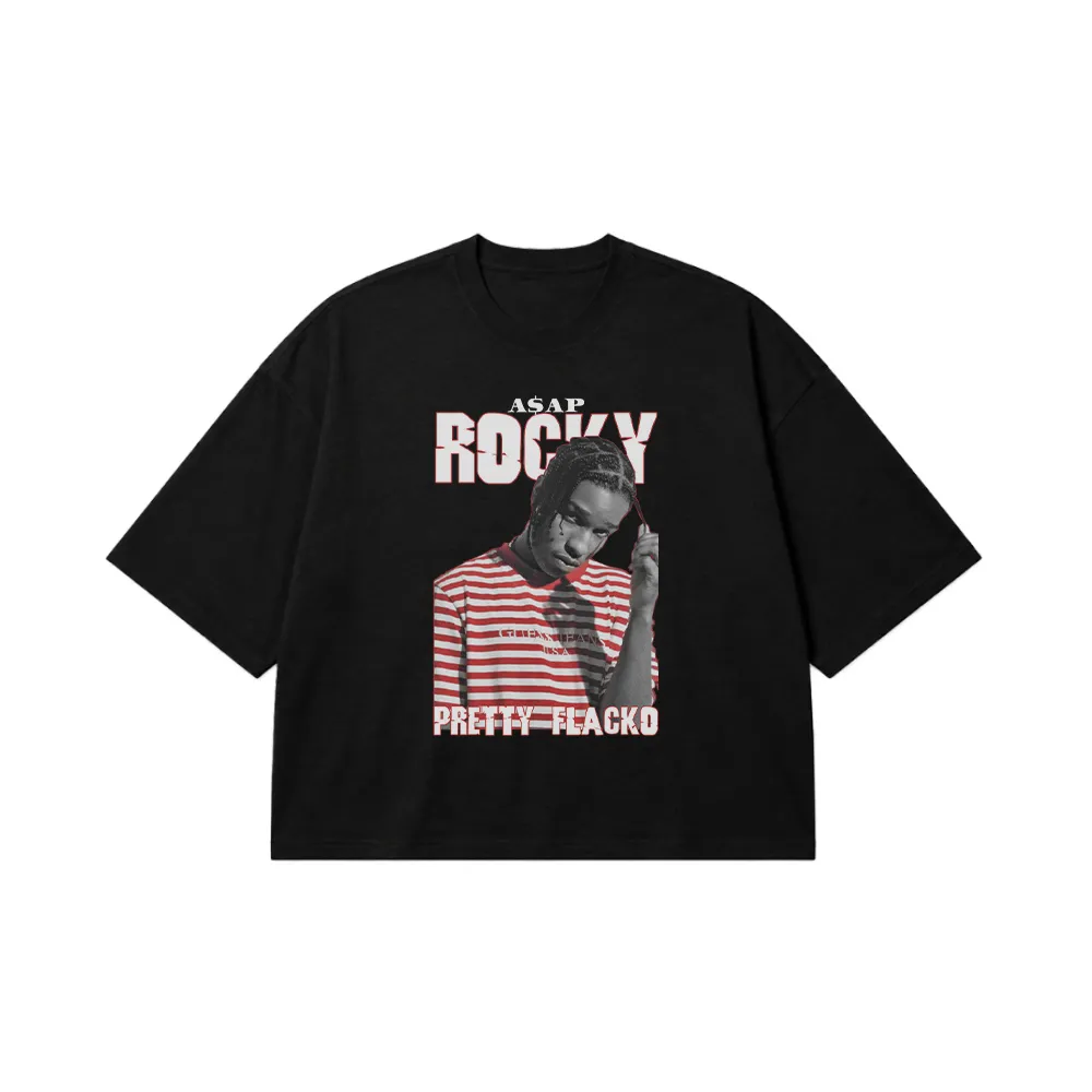 تیشرت باکسی ای‌سپ راکی طرح Pretty Flacko (A$AP Rocky) کد 25105