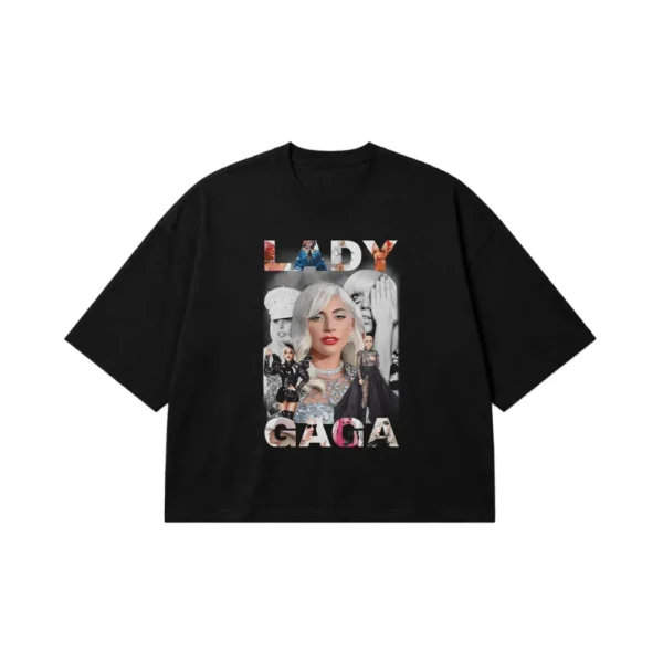 تیشرت باکسی لیدی گاگا طرح پرتره (Lady Gaga) کد 25133