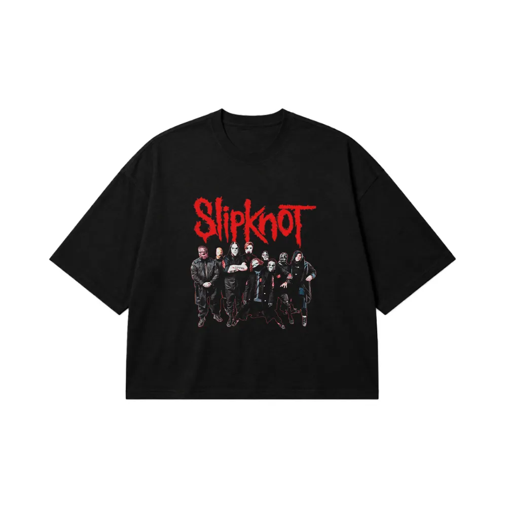 تیشرت باکسی اسلیپ‌ناات طرح گروهی (Slipknot) کد 25148