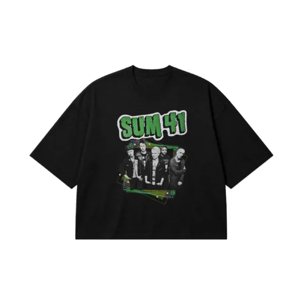 تیشرت باکسی سام فورتی‌وان طرح گروهی (Sum 41) کد 25149