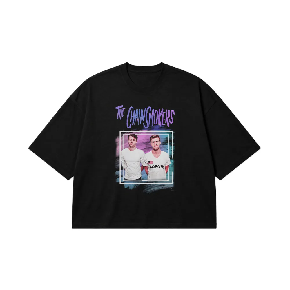 تیشرت باکسی چین‌اسموکرز طرح دونفره (The Chainsmokers) کد 25153
