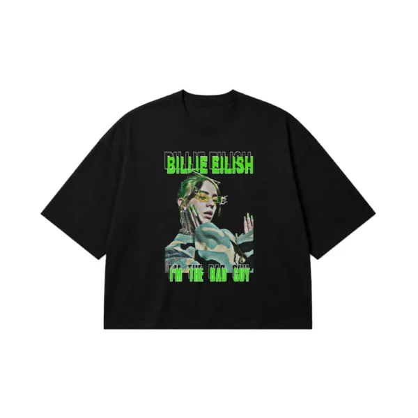 تیشرت باکسی بیلی آیلیش طرح I'm The Bad Guy (Billie Eilish) کد 25161