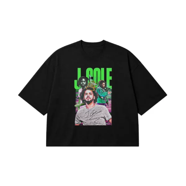 تیشرت باکسی جی کول طرح پرتره (J. Cole) کد 25170