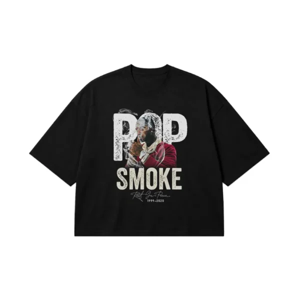 تیشرت باکسی پاپ اسموک طرح یادبود (Pop Smoke) کد 25181