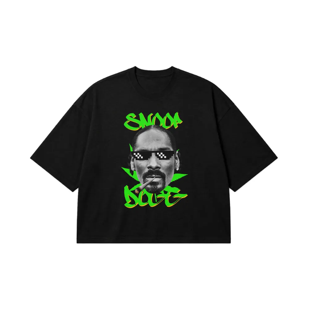 تیشرت باکسی اسنوپ داگ طرح گرافیتی سبز (Snoop Dogg) کد 25187