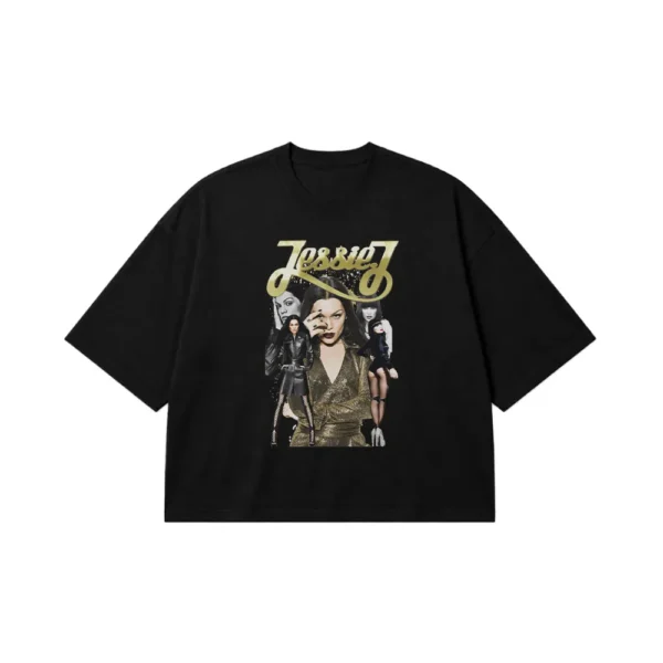 تیشرت باکسی جسی جی طرح پرتره (Jessie J) کد 25204