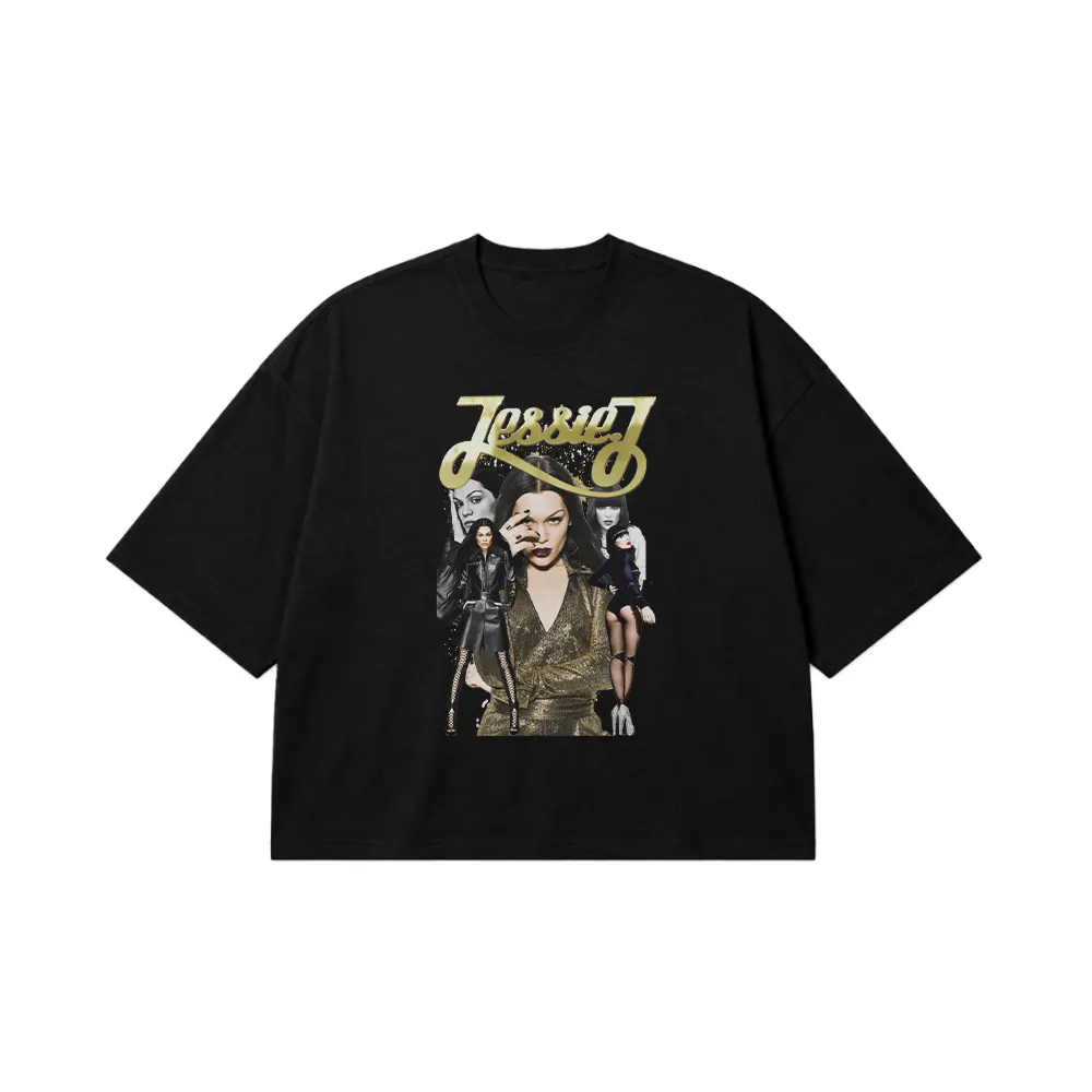 تیشرت باکسی جسی جی طرح پرتره (Jessie J) کد 25204