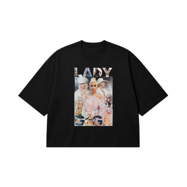 تیشرت باکسی لیدی گاگا طرح کلاژ (Lady Gaga) کد 25209