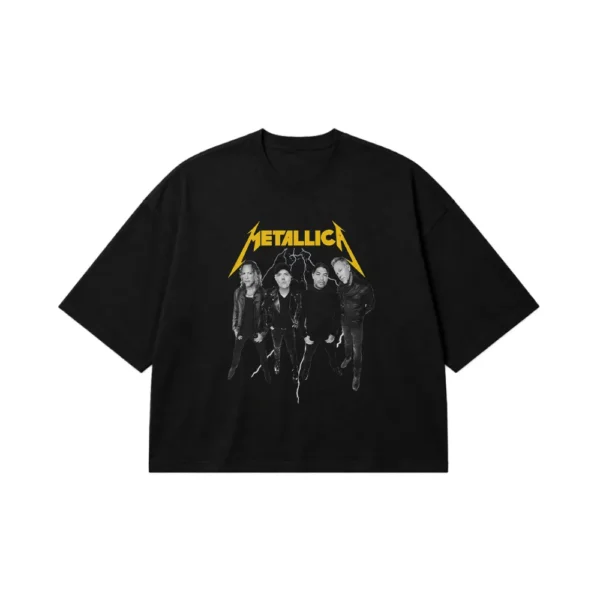 تیشرت باکسی متالیکا طرح گروهی (Metallica) کد 25212
